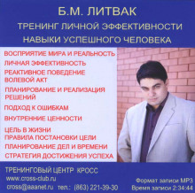 Аудиокнига Тренинг личной эффективности, навыки успешного человека
